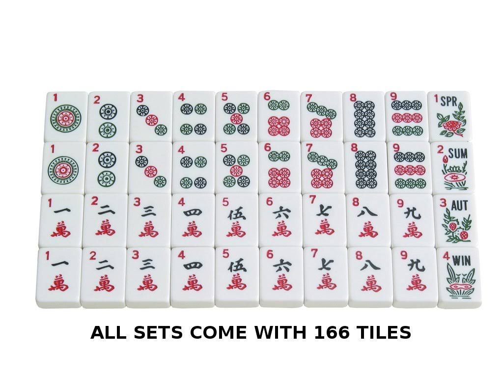 White Aluminum Case Mahjong Set L8314