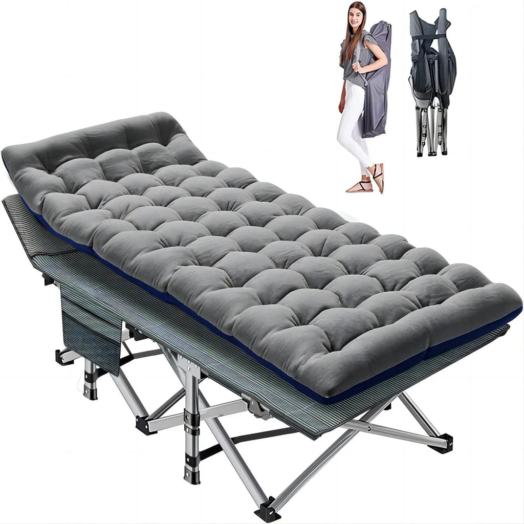 Portable Folding Bed with Mattress and Carry Bag K395556