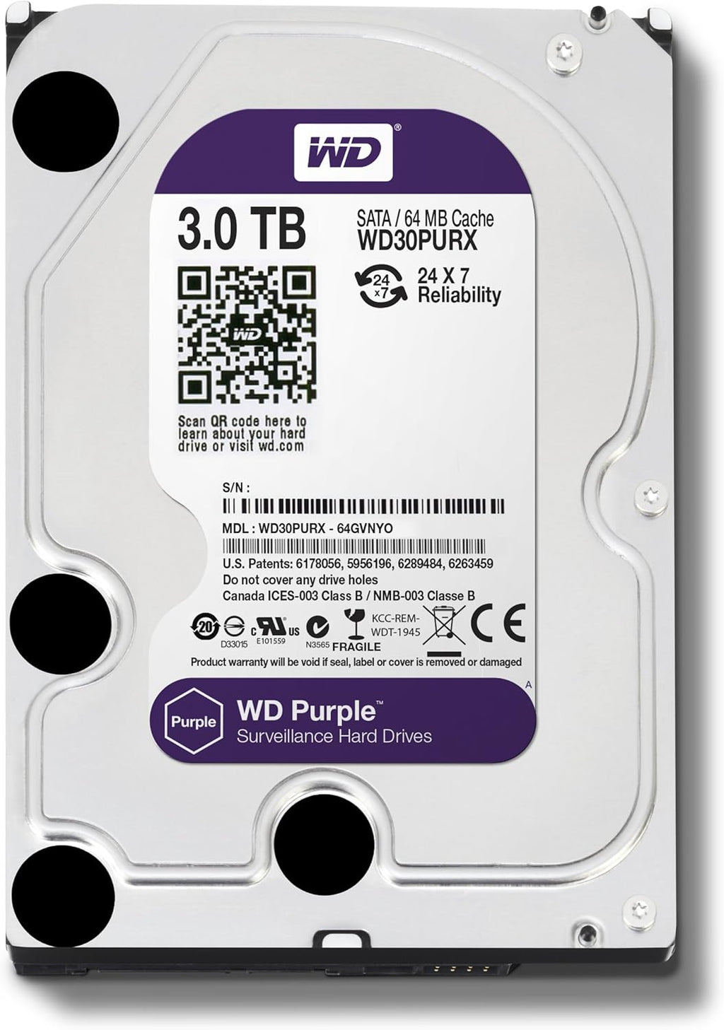 Purple 4TB Surveillance Hard Disk Drive X232223