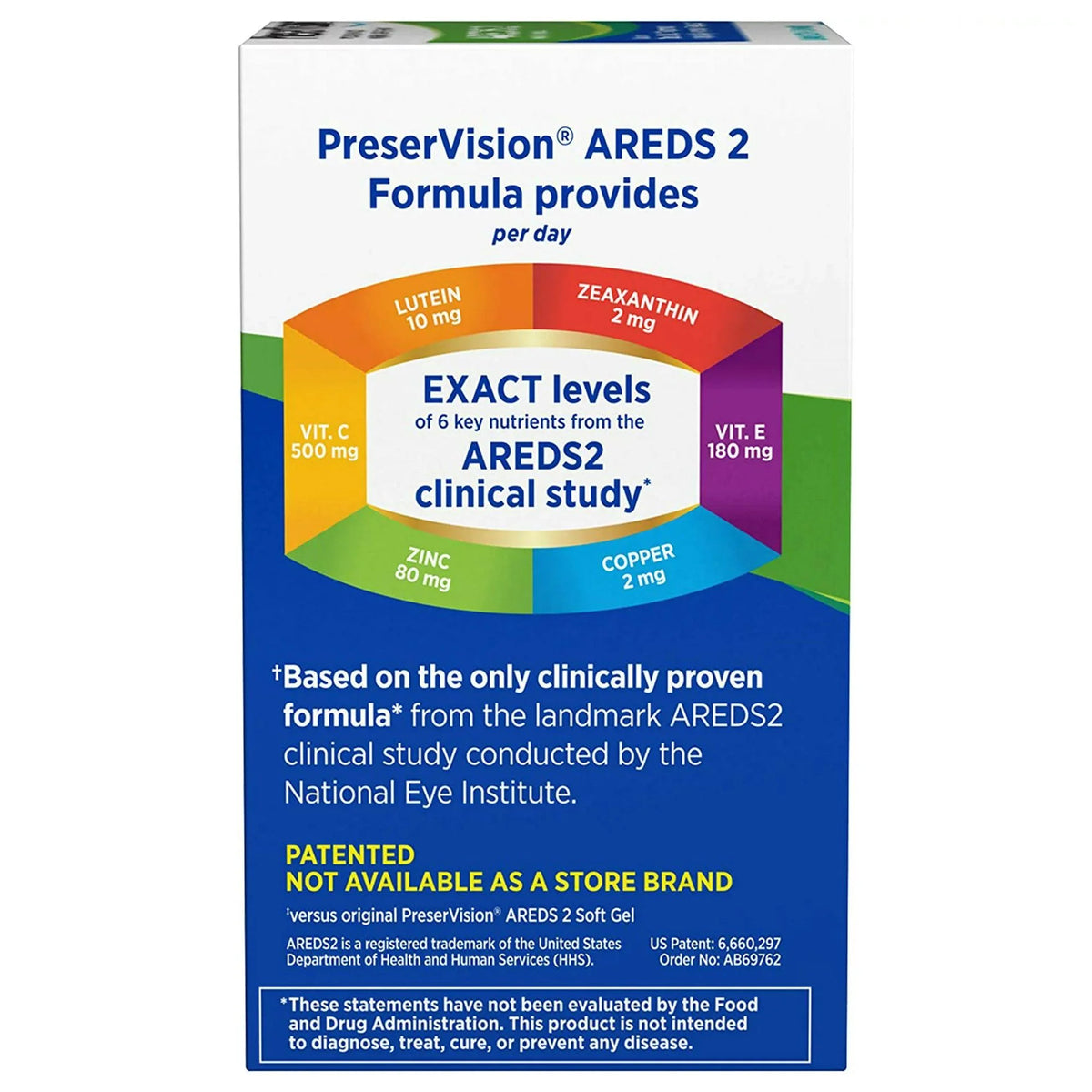 Ascorbic Acid Vitamin E Eye Supplement I2198