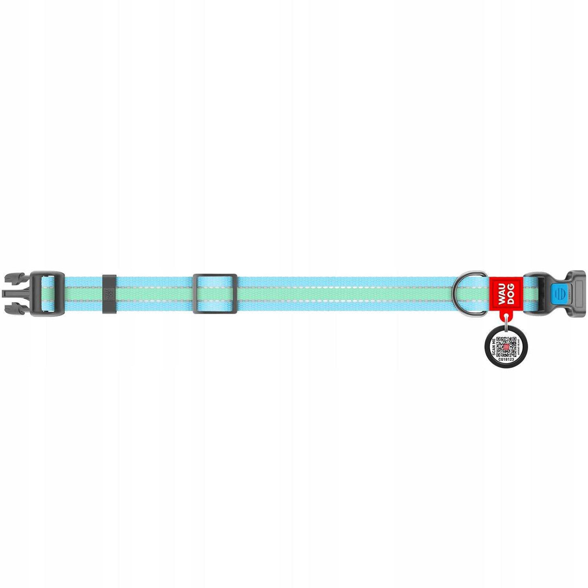 Glow in the Dark Nylon Dog Collar Blue F6224