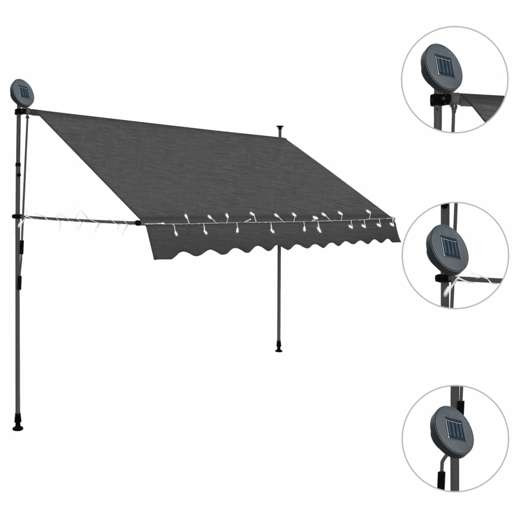 118.1" Anthracite Retractable Awning F2853
