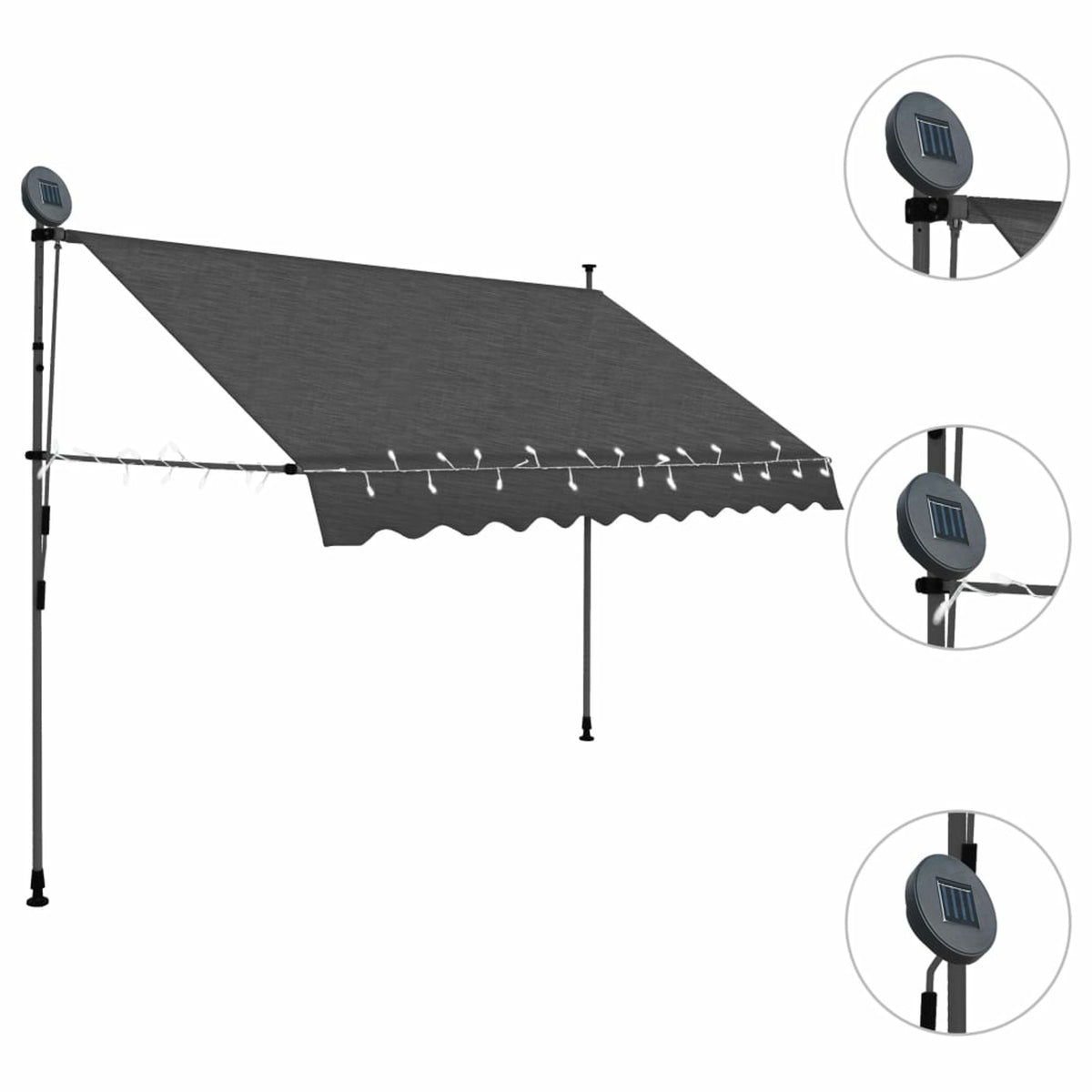 118.1" Anthracite Retractable Awning F2853