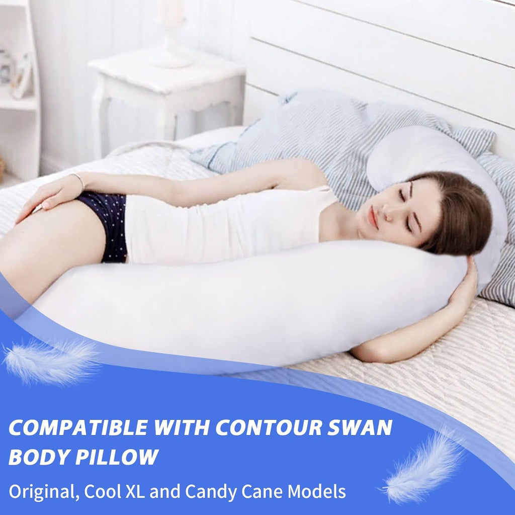 White Cotton Zippered Pillowcase G788372