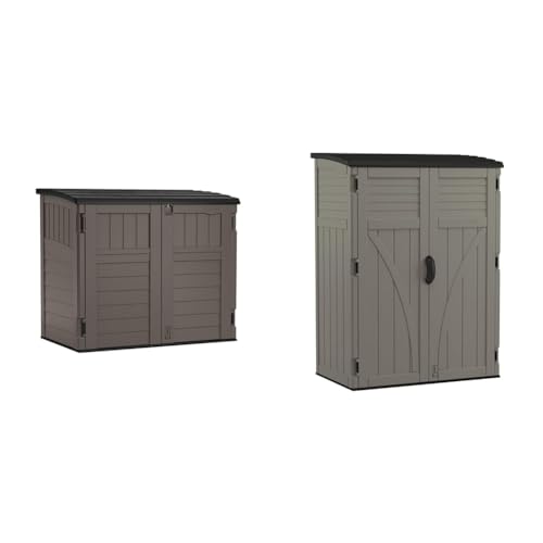 Outdoor Storage Shed, Horizontal, 4' x 2.5', Stoney Grey Y6315