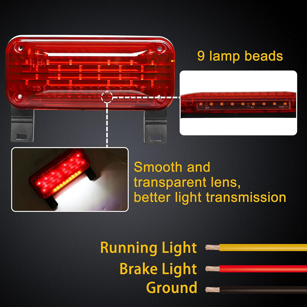 Red Brake Turn Light with License Plate Light Pack of 2 A153