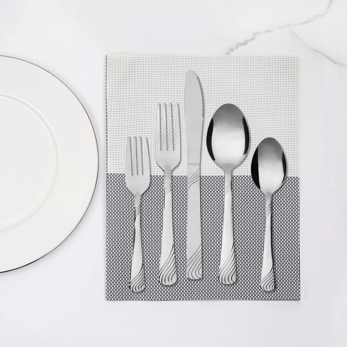 49 Piece Stainless Steel Flatware Set J780
