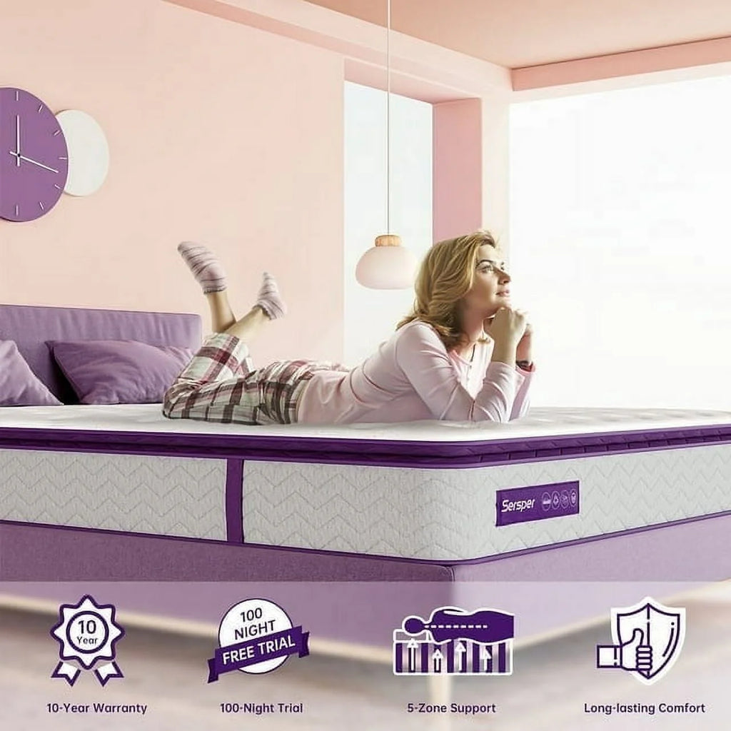 Full Size 10 inch Pillow Top Memory Foam Mattress B983