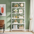 71" 6 Tier Rustic Brown Wood Etagere Bookcase W675269