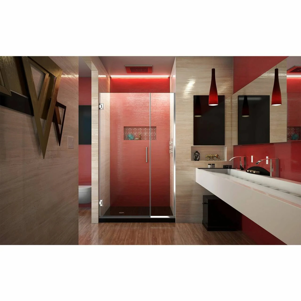 Chrome Hinged Shower Door N898610