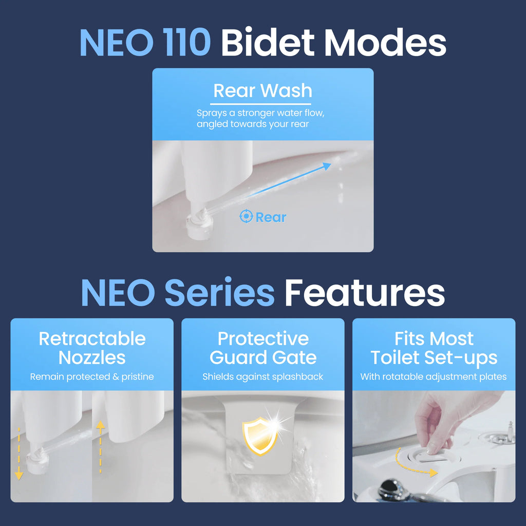 Non-Electric Bidet Attachment, Adjustable Water Pressure, Rear Wash C152