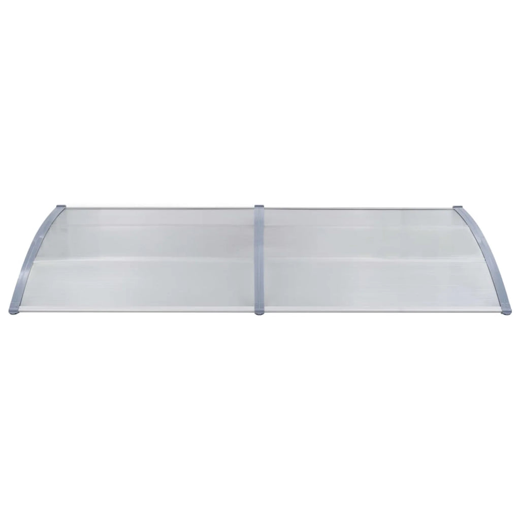 Door Canopy Window Awning Front Door Patio Cover Polycarbonate Transparent Sheets Porch Sun Shade Shelter Overhead Door Canopy 118.1in x 39.4in K360435