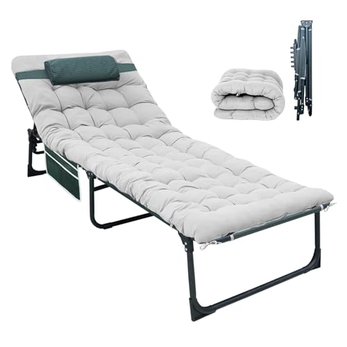Folding Camping Cot with Mattress and Carry Bag F2890