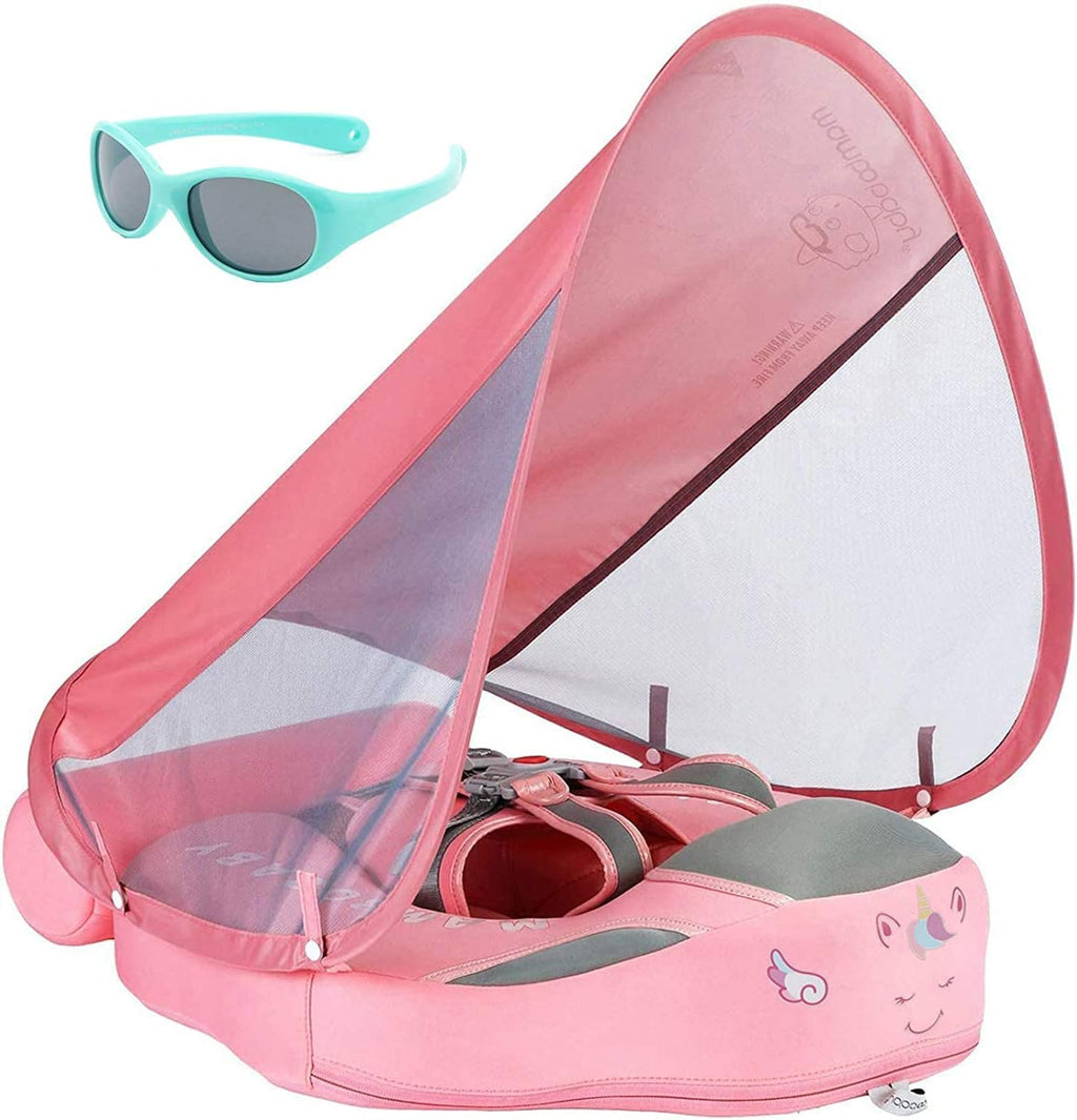 Non Inflatable Baby Float Swim Trainer with Canopy A1373