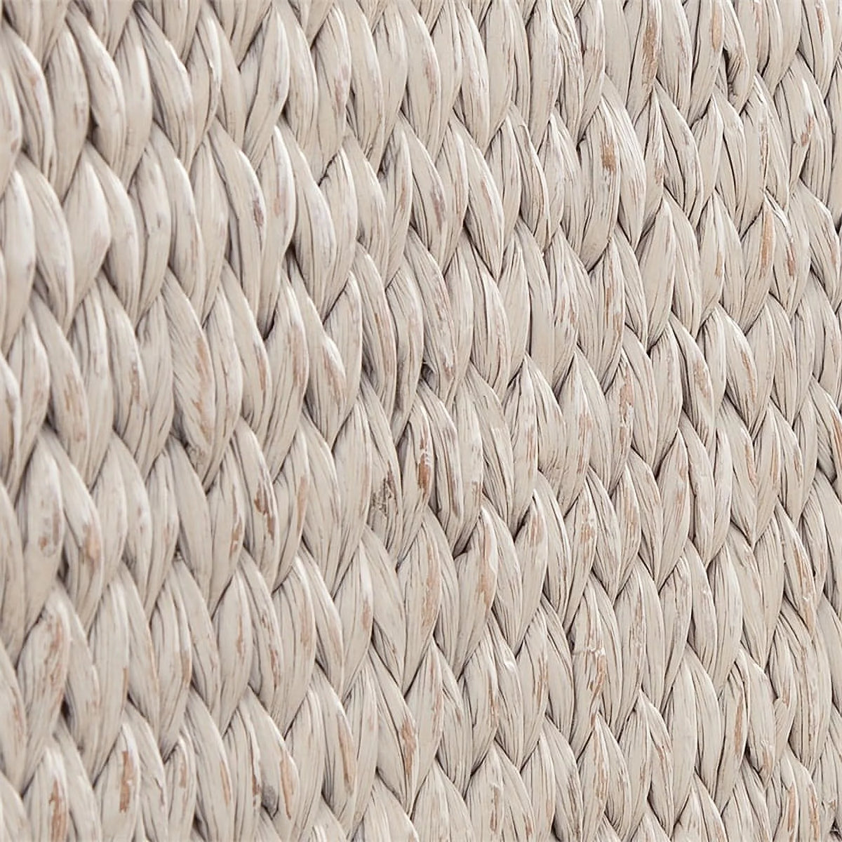 Dove White Queen Woven Wood Headboard I911