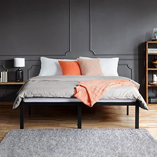 18 Inch Tall Heavy Duty Steel Slat Bed Frame Full Black H95253