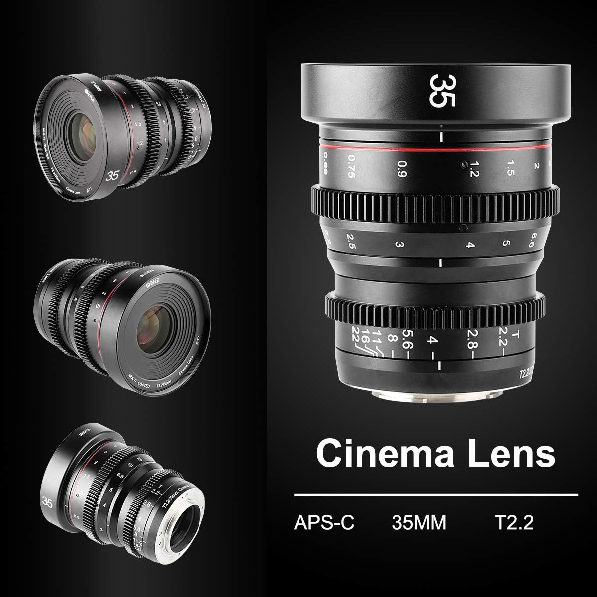 35mm T2.2 Manual Focus Cinema Lens for M43 Mount Cameras E424963