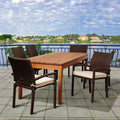 7-Piece Solid Wood Patio Dining Set with Cushions S9627