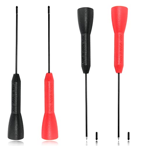 4 Pcs 600V/10A Non-Destructive Multimeter Test Probe Pins with 2mm Connector 4mm Banana Plug S180