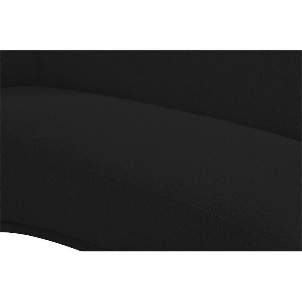 Black Boucle Fabric Loveseat I45502