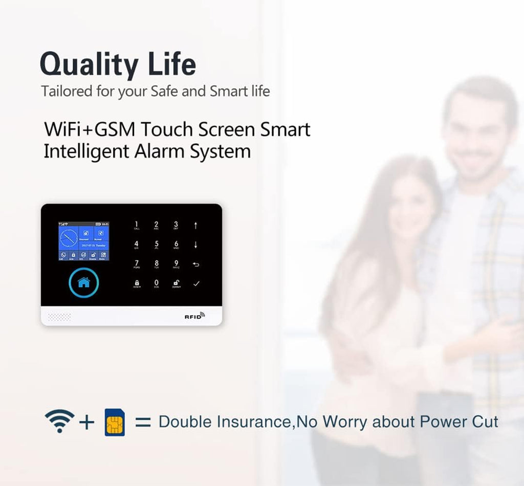DIY Home Wi-Fi Alarm Kit with Motion Detector, Door/Window Sensor, Siren W620