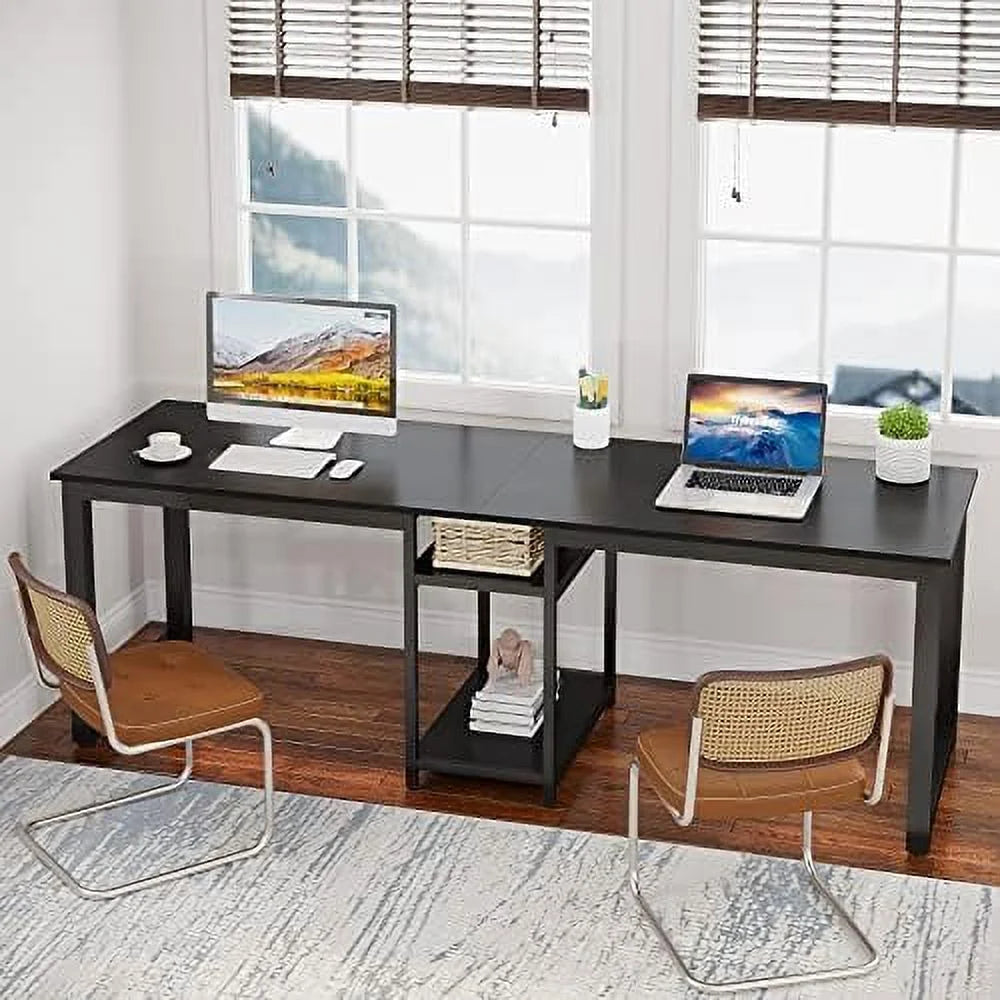 78 Inches White Two Person Computer Desk V345265
