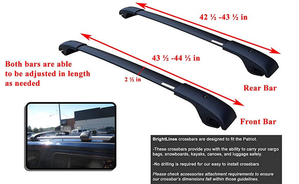 Black Aluminum Roof Rack Crossbars R76399