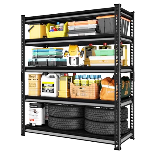 48" W Blue 3-Tier Metal Garage Shelving Q534