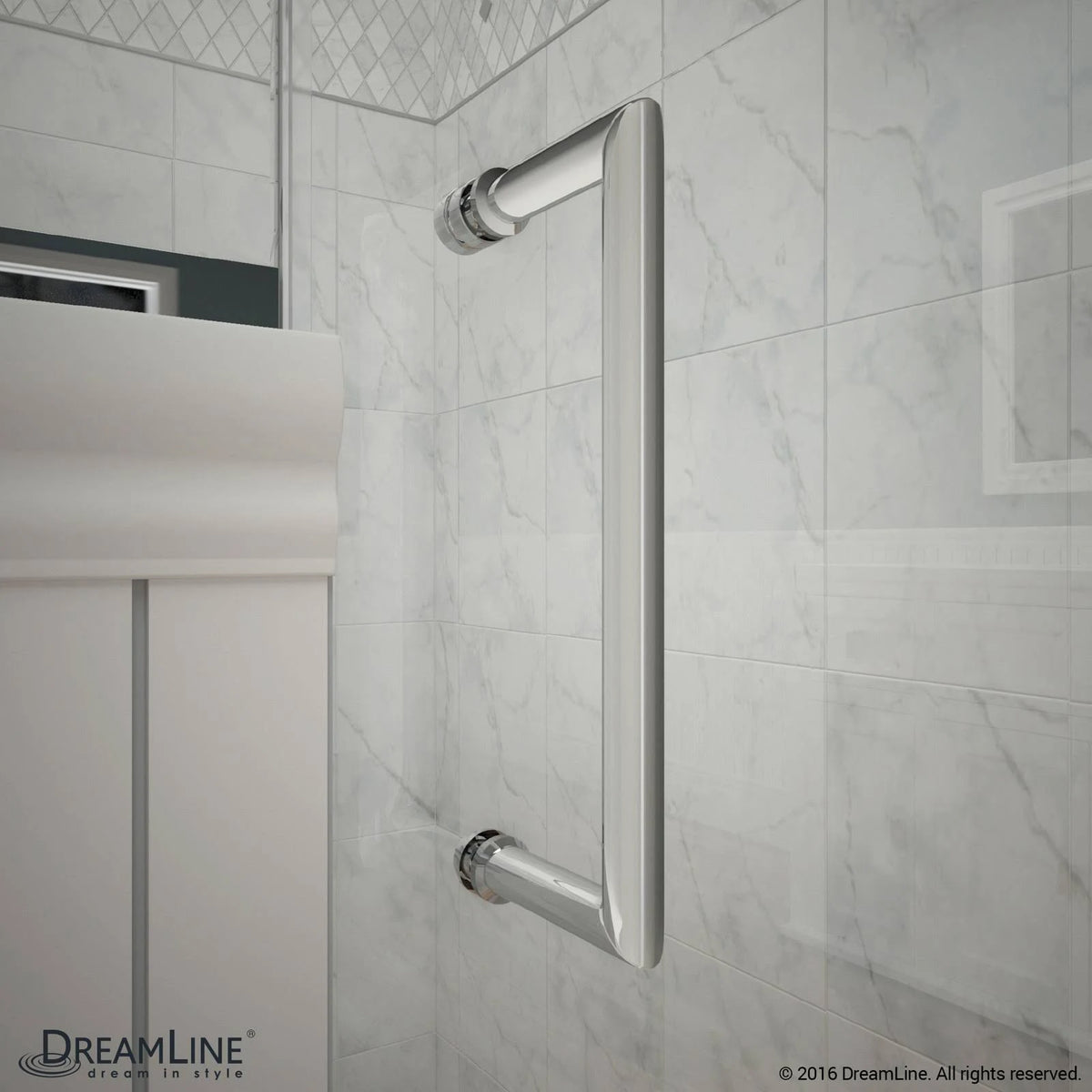 Chrome Hinged Shower Door N898610