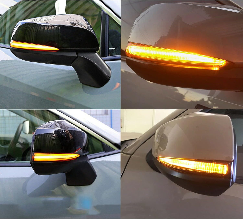 Smoke Lens LED Side Mirrors with Dynamic Turn Signal Lights C33781