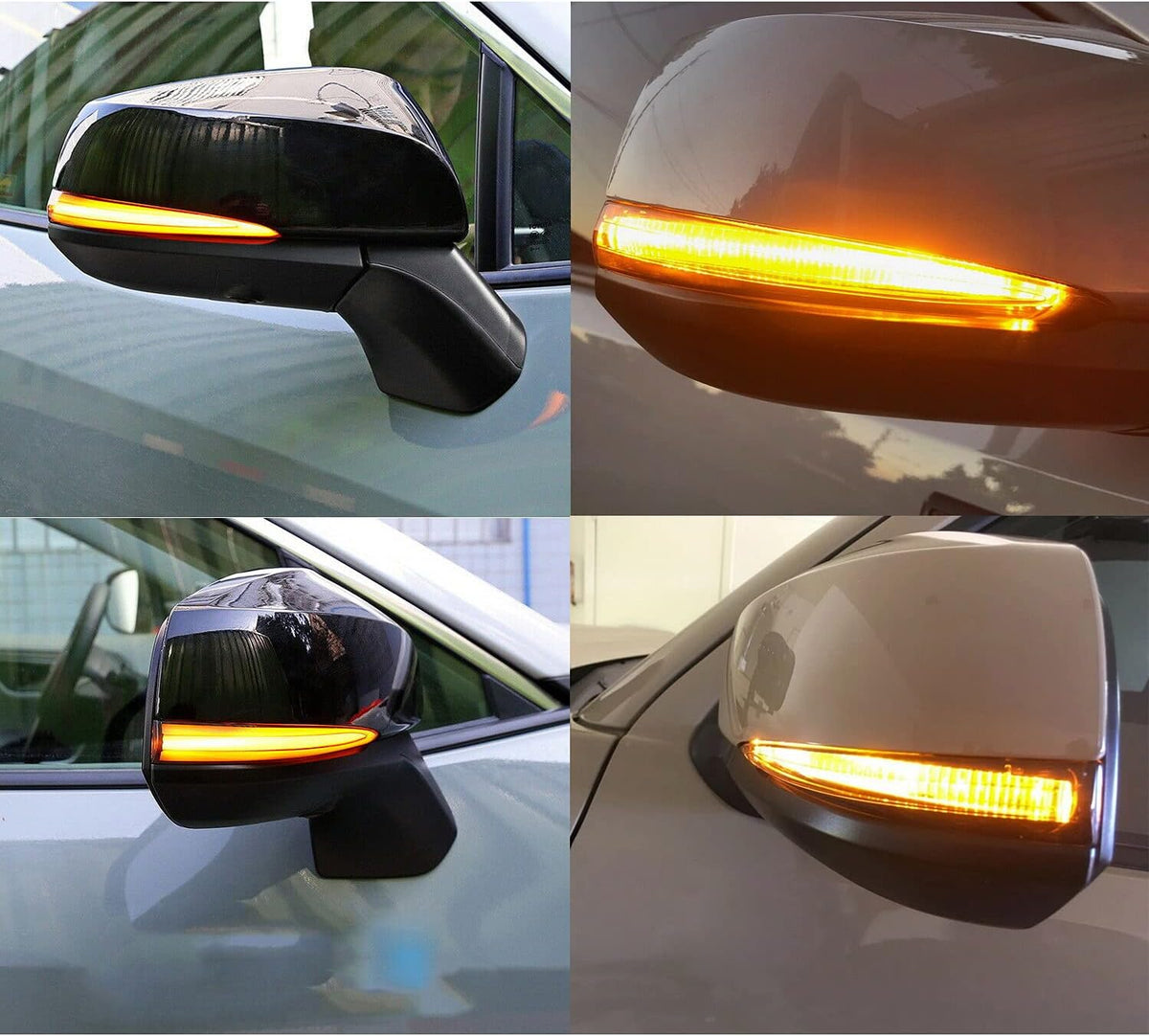 Smoke Lens LED Side Mirrors with Dynamic Turn Signal Lights C33781