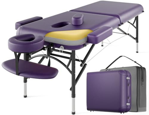 Portable 3 Fold Memory Foam Massage Table with Carrying Bag A7953