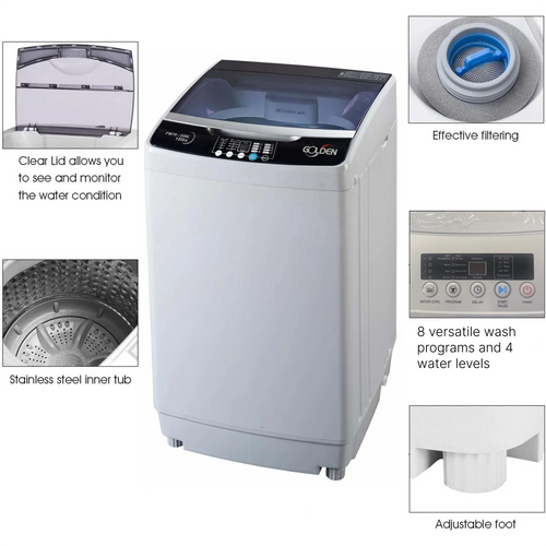 15.4 LB Portable Top Load Washing Machine with LED Display L3713