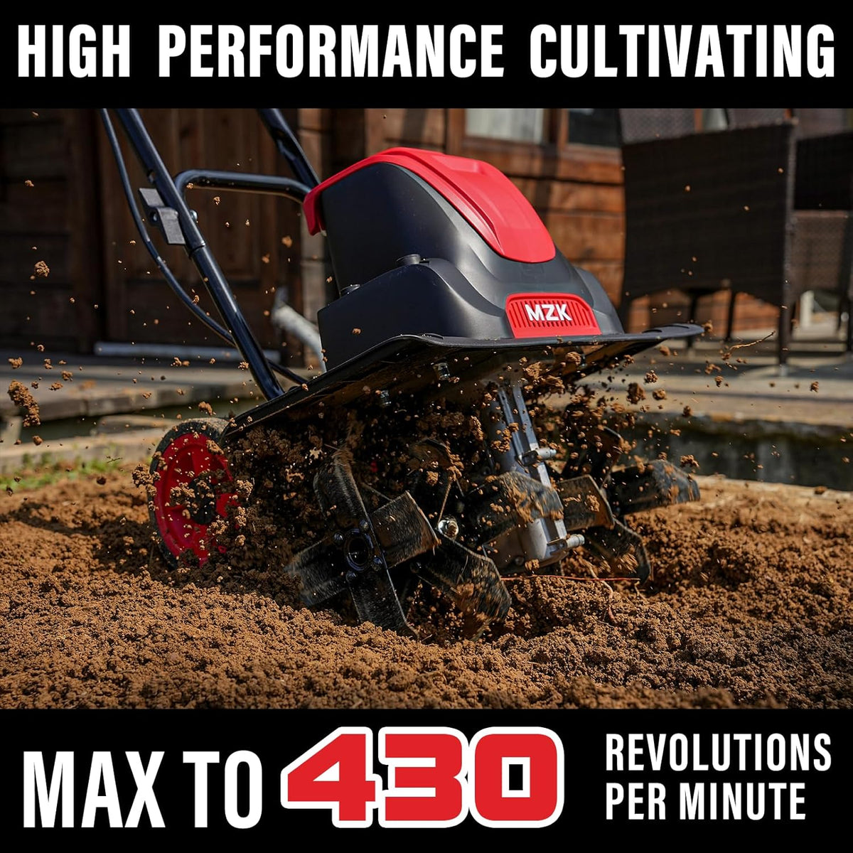 16-Inch 13-Amp Corded Electric Tiller/Cultivator with Adjustable Wheels K1174