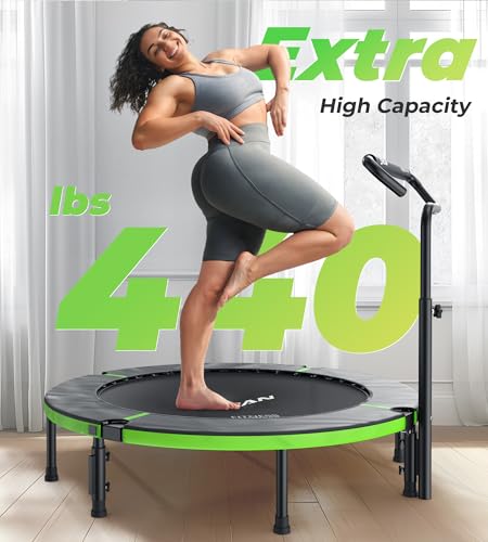 40"/48" Foldable Mini Trampoline with Adjustable Foam Handle F38059
