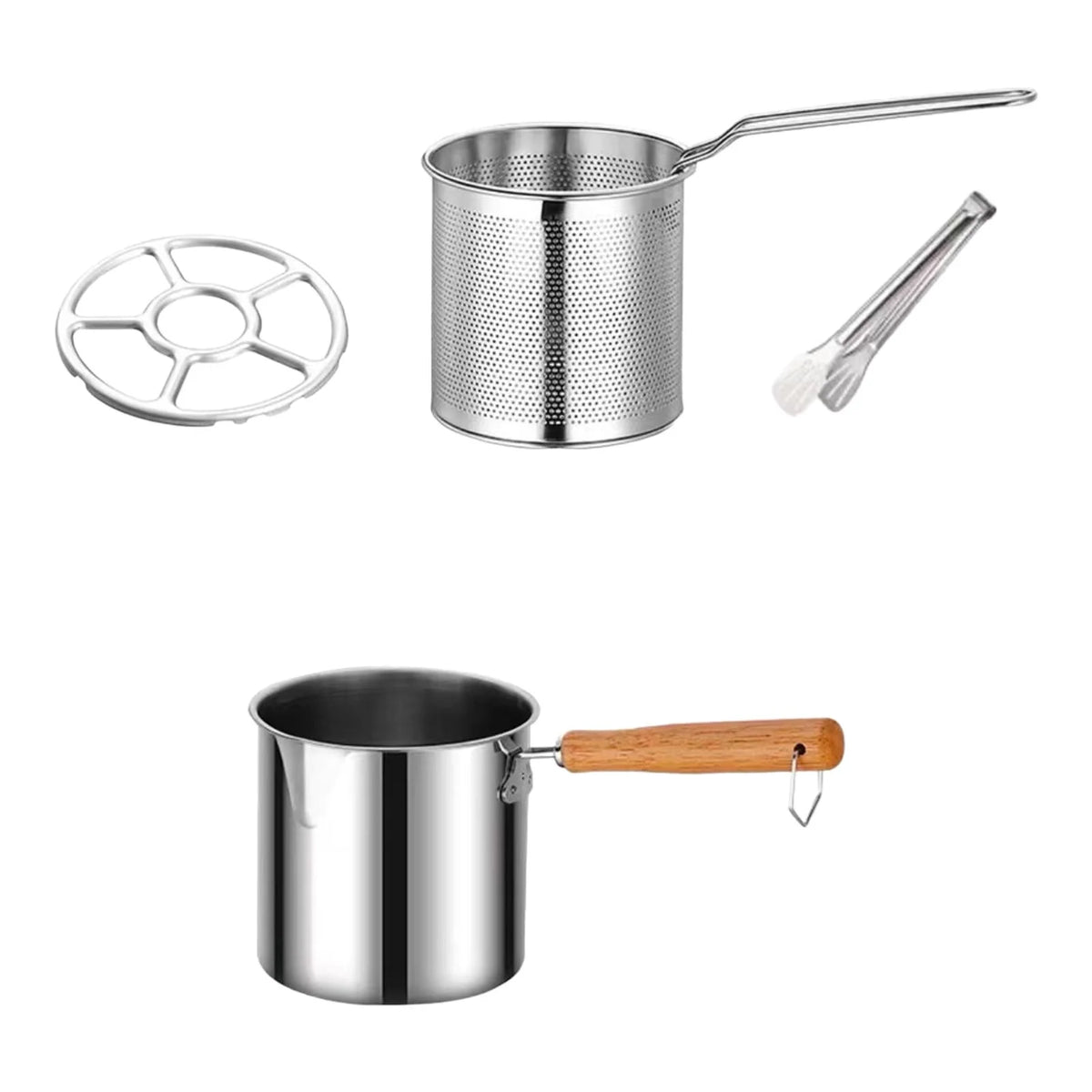 Deep Frying Pot with Strainer Basket with Handle C217652