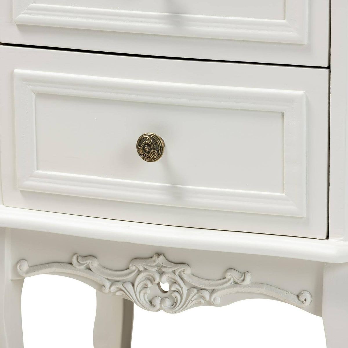 French White and Cherry Brown Dresser S8026