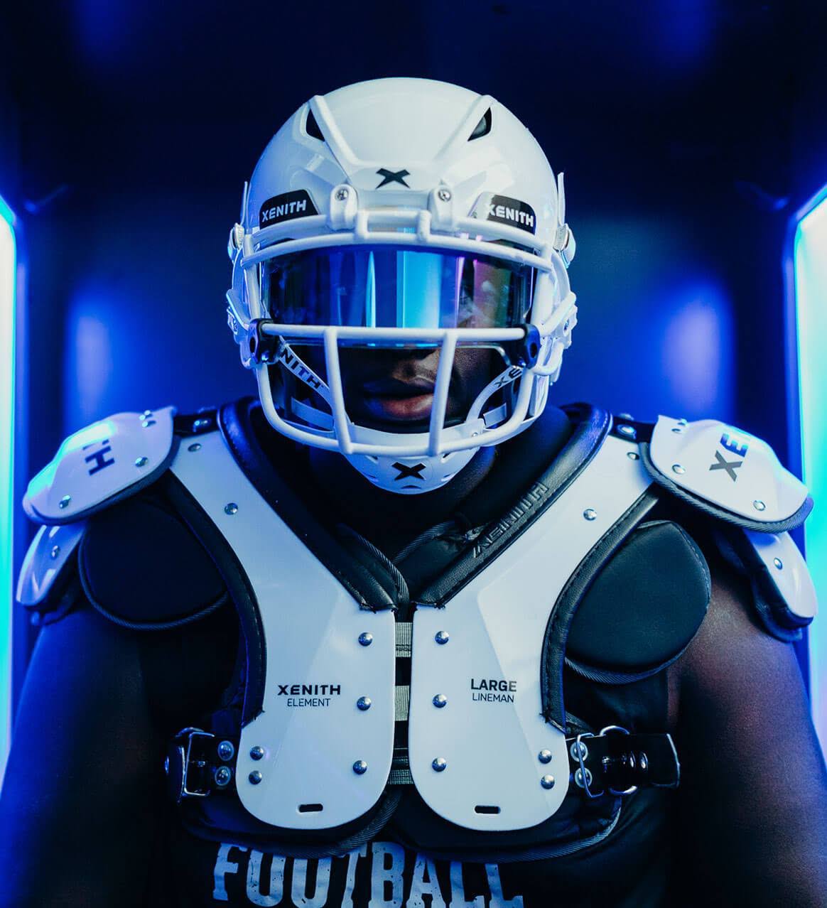 White XL Football Shoulder Pads H431