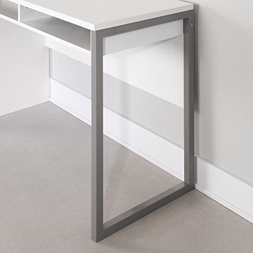 Pure White Metal Desk R609389