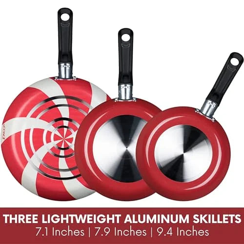 3-Piece Non-Stick Aluminum Frying Pan Set W117