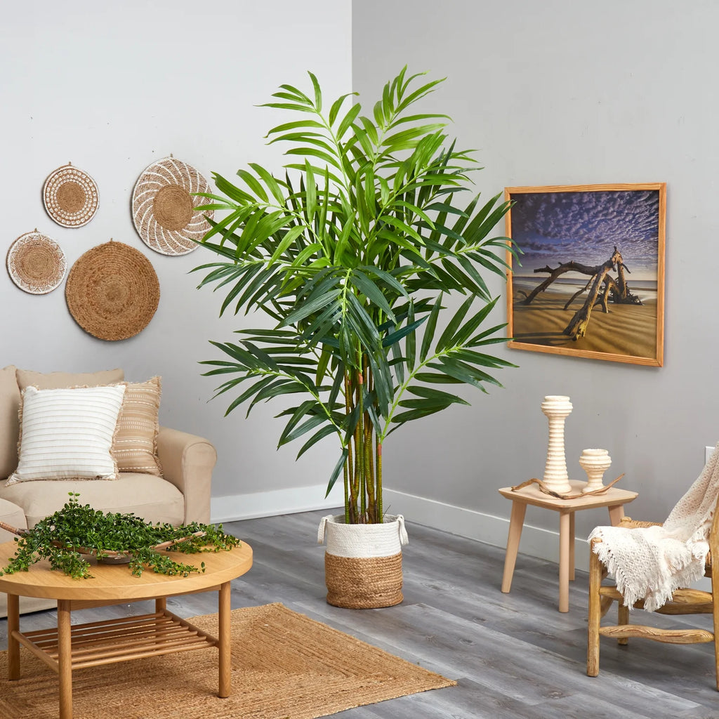 8 Ft Artificial Palm Tree with Cotton Planter U751