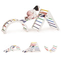 4-in-1 Wooden Pikler Climbing Triangle with Ramp and Arch M551826
