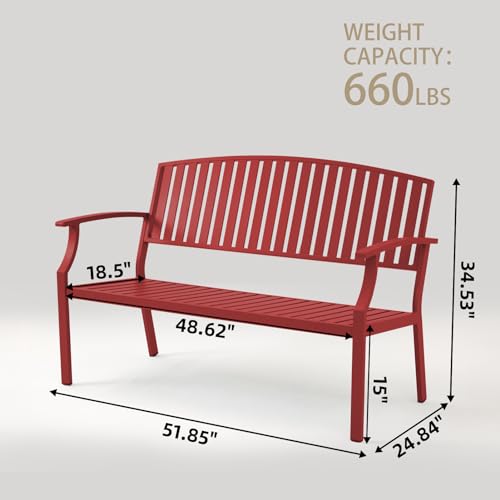 Light Blue Aluminum Outdoor Bench T2053
