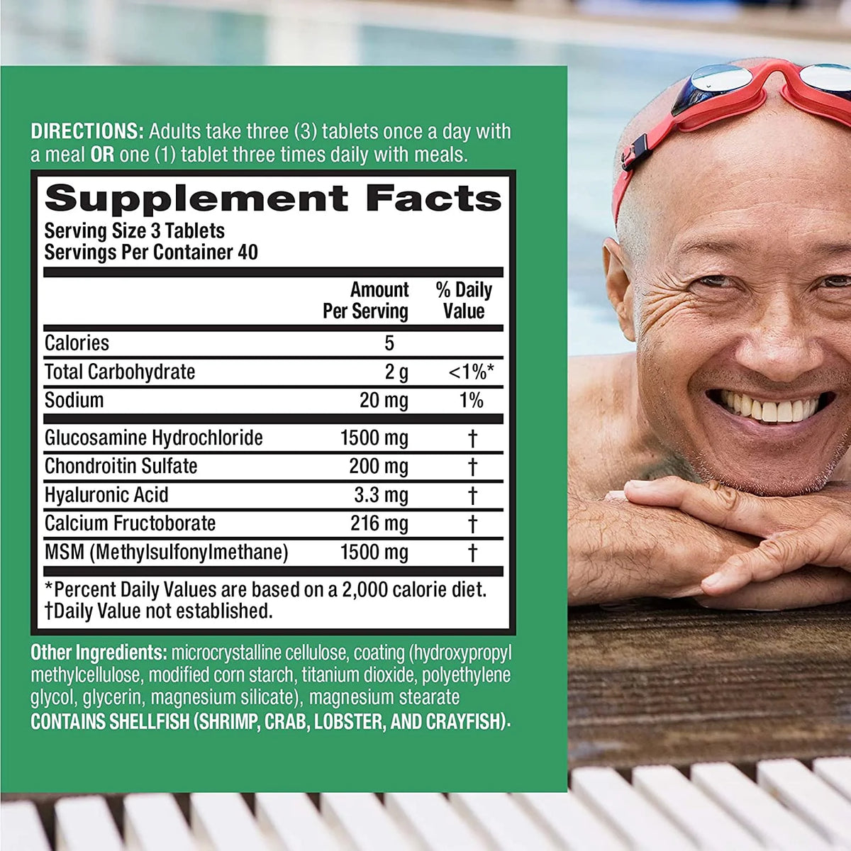 120ct Coated Tablets Glucosamine Chondroitin MSM Supplement F343266