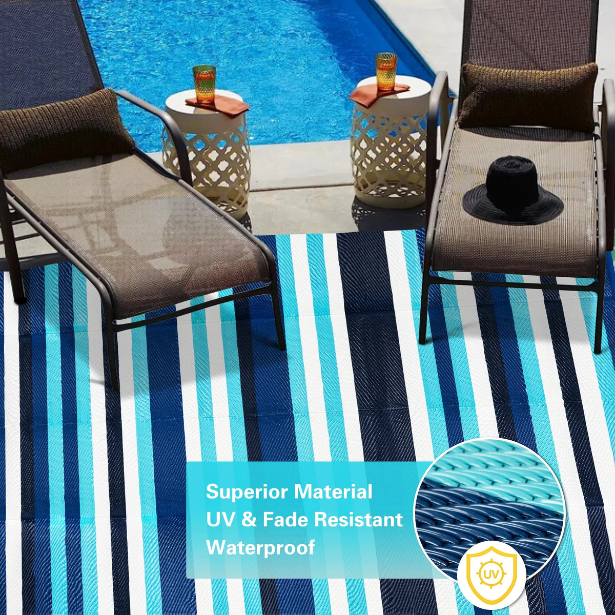 5'x8' Waterproof Outdoor Area Rugs O7987