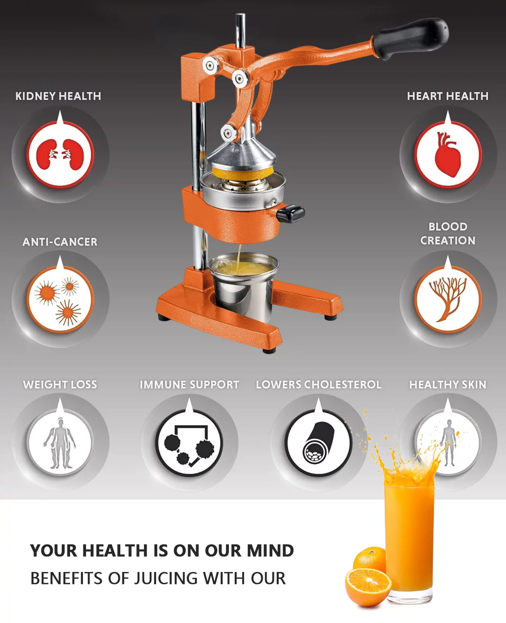 Commercial Grade Manual Hand Press Citrus Juicer J3936