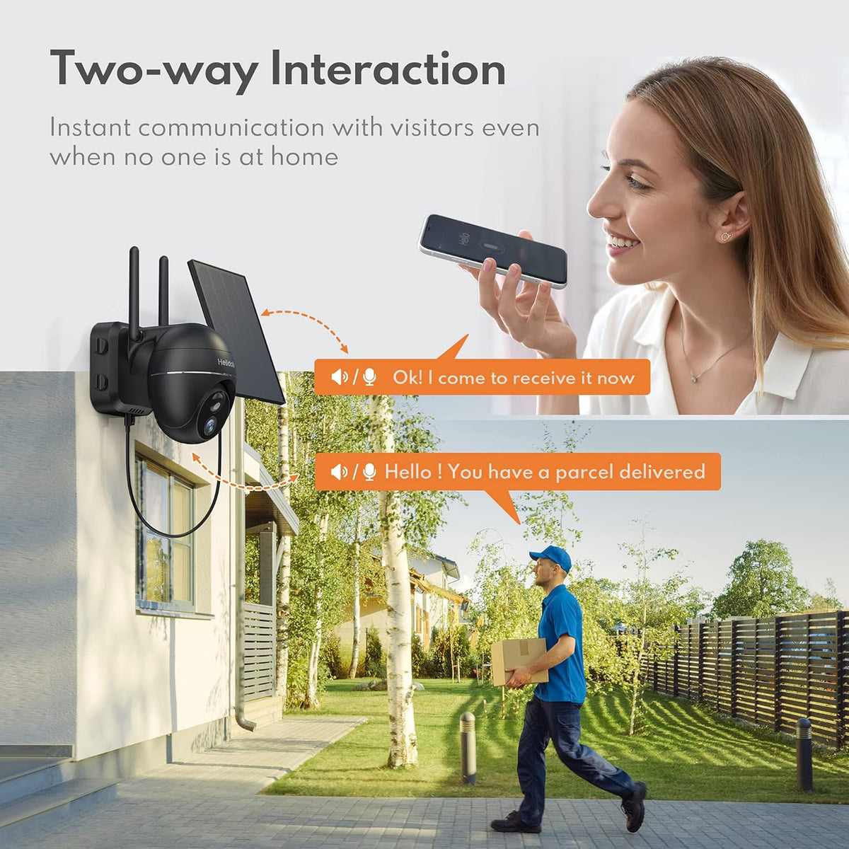 Outdoor Security Camera with Solar Panel V2295