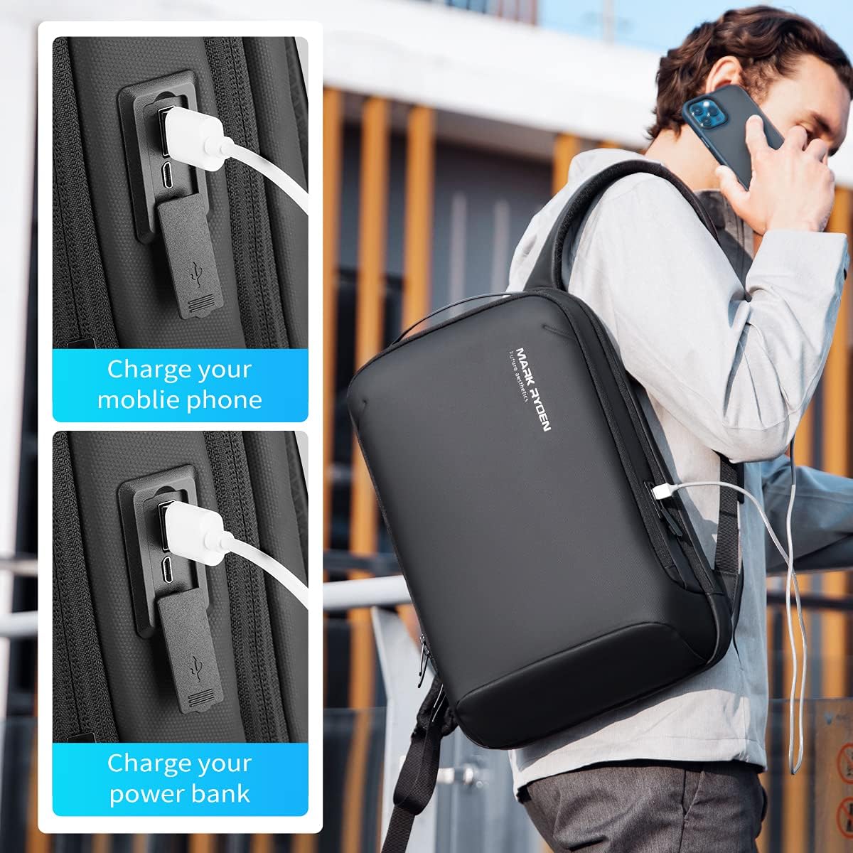 15.6 inch Hard Shell Laptop Backpack Y48902