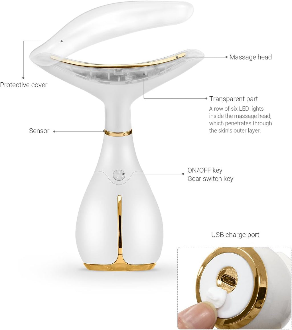Portable Electric Face Massager with Heat & 3 Massage Modes A15762