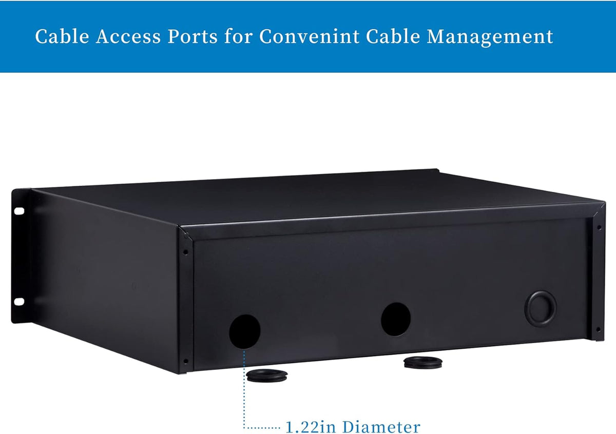 3U Rack Mount Drawer with Lock and Key I8757